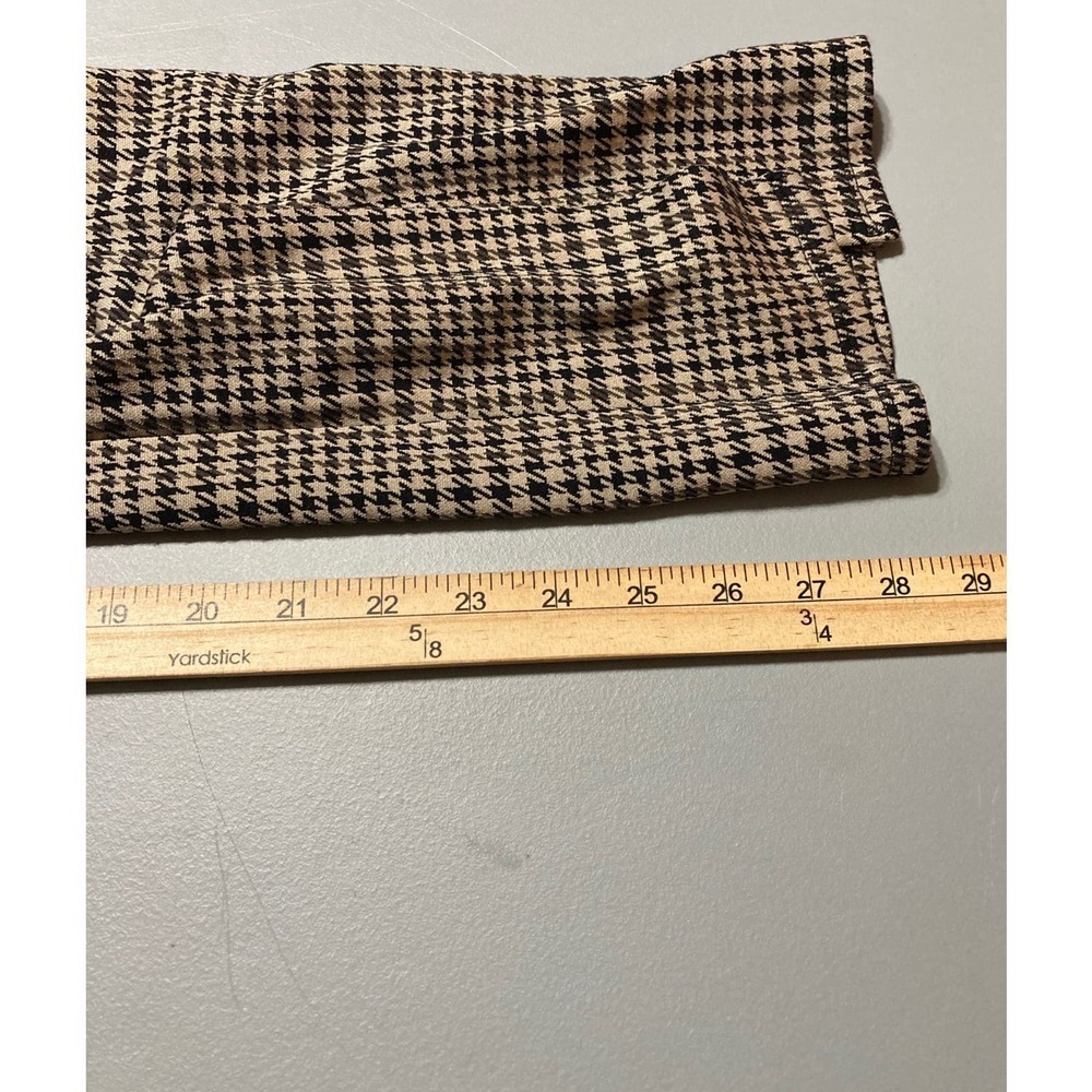 H&M Women’s Waist Houndstooth Pants Size XL‎ Black Tan - Picture 7 of 8